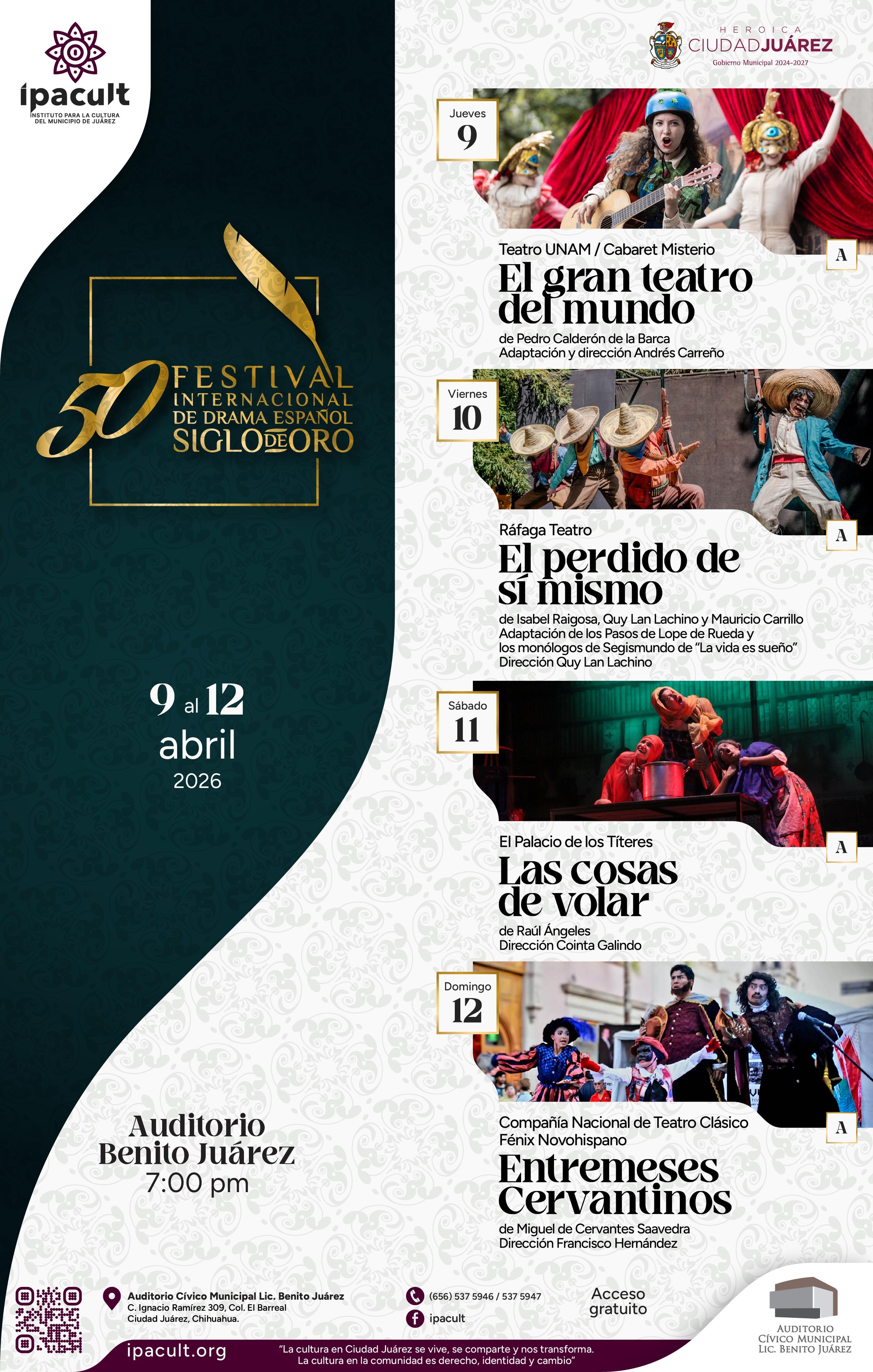 ¡Medio siglo de arte y tradición! Juárez celebra la 50° edición del Festival Internacional de Drama del Siglo de Oro